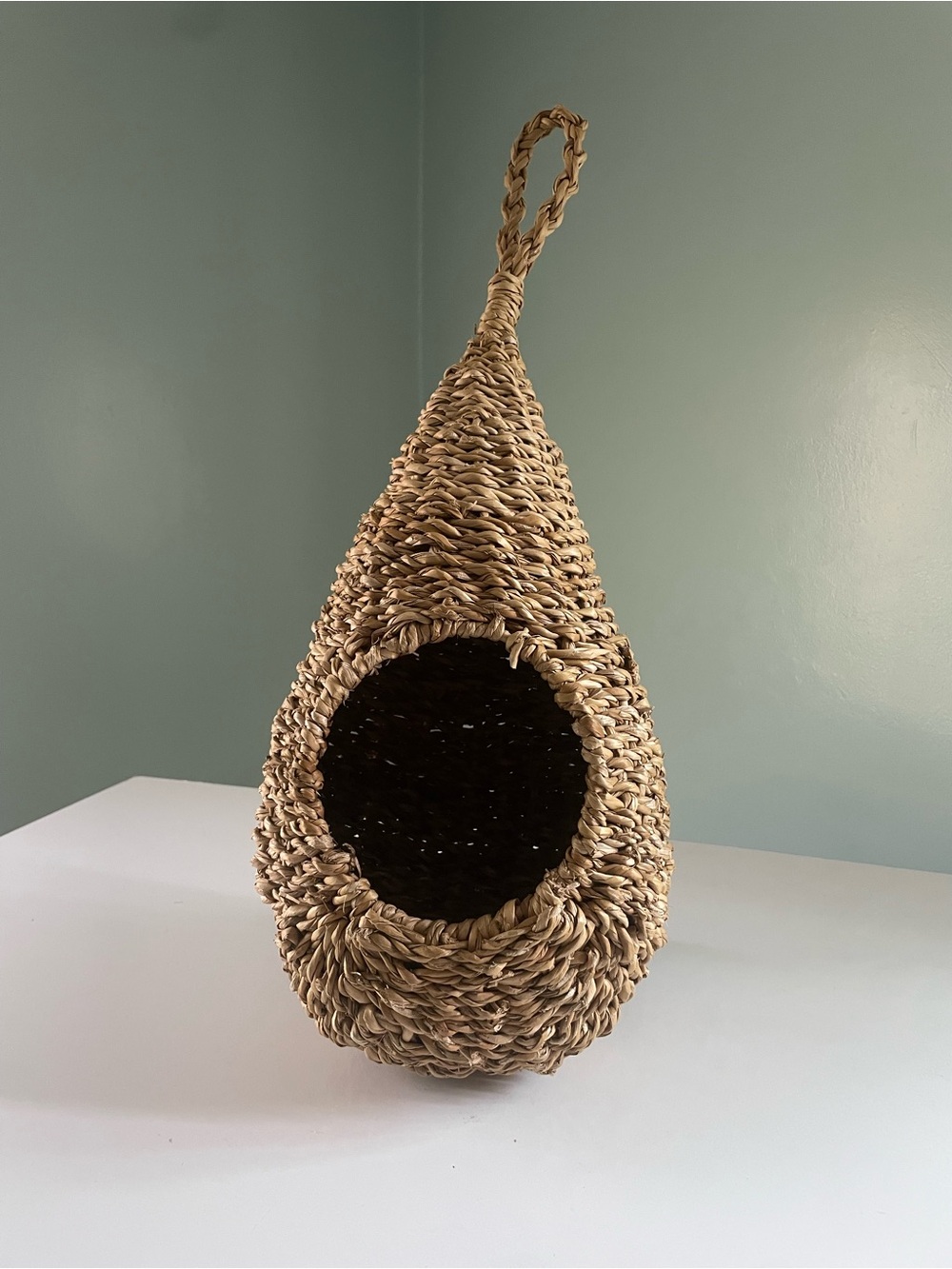 Korissa Savar Boho Hanging Pot Planter Sea Grass Raffia 17.5 x 8.5 - Picture 13 of 13